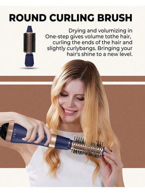 Multifunctional 4-In-1 Hair Styler, Straightening & Curling & Volumizing & Blow Drying Hot Air Comb