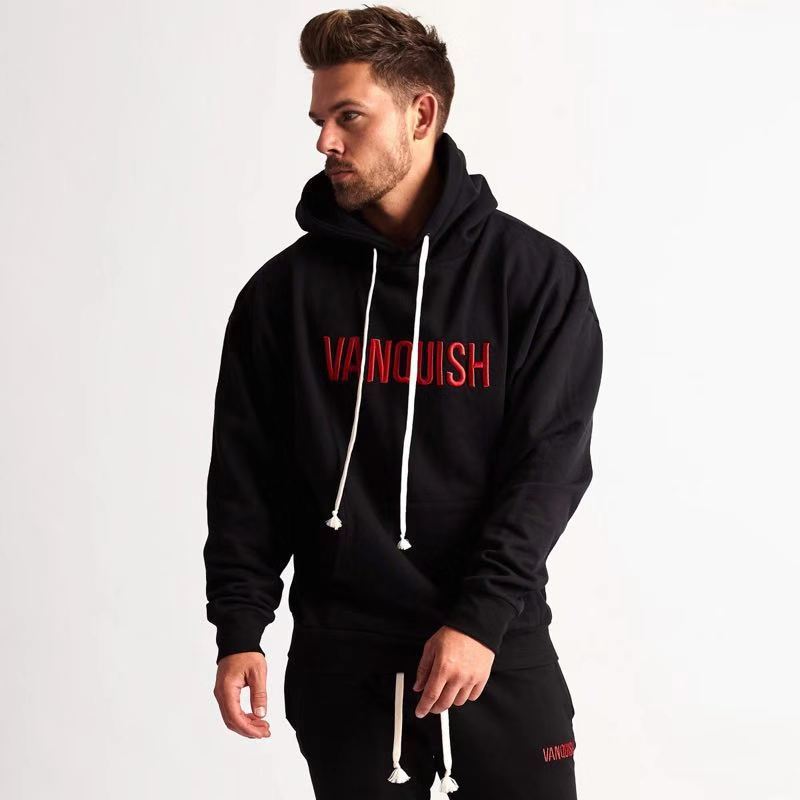 Men's Sports And Leisure Running Long-Sleeved Loose Hooded Sweater Jacket