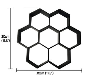 Ultralight diy garden paving mould hexagonal fancy mould