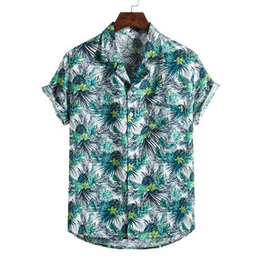 Men Short sleeved beach shirts men New printed T shirt