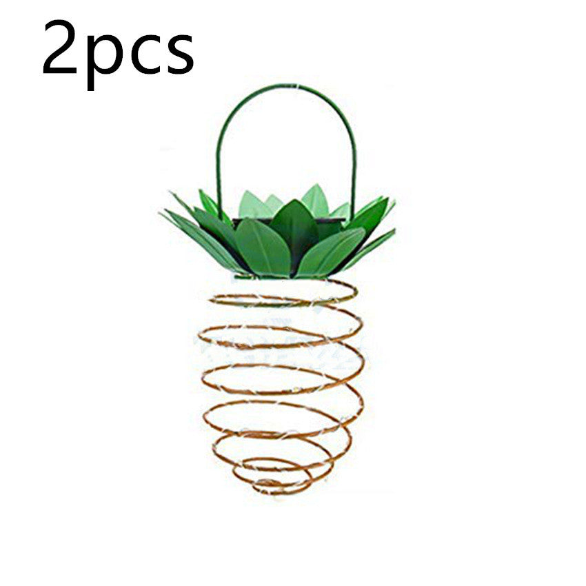 Outdoor Waterproof Garden Pineapple Solar Lights Path Lights Hanging Fairy Lights Solar Led Warm Fairy String Decor