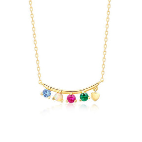 Ladies Gold Spinel Gem Pendant Color Silver Clavicle Chain