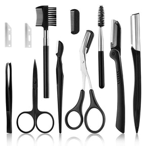 Beauty Tools Black Eyebrow Trimming Set