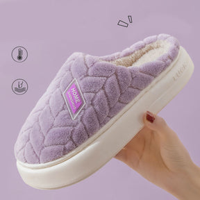 New Non-slip Thick-soled Plush Slippers Couple Winter Warm Home Slipper Indoor Fleece Shoes For Women Men