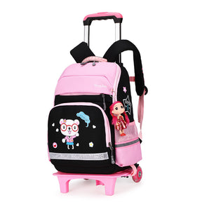 Korean Detachable Trolley  Bag For Elementary School Students