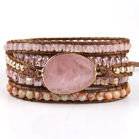 Hot Sale Bohemian Winding Natural Semi-precious Stone Bracelet