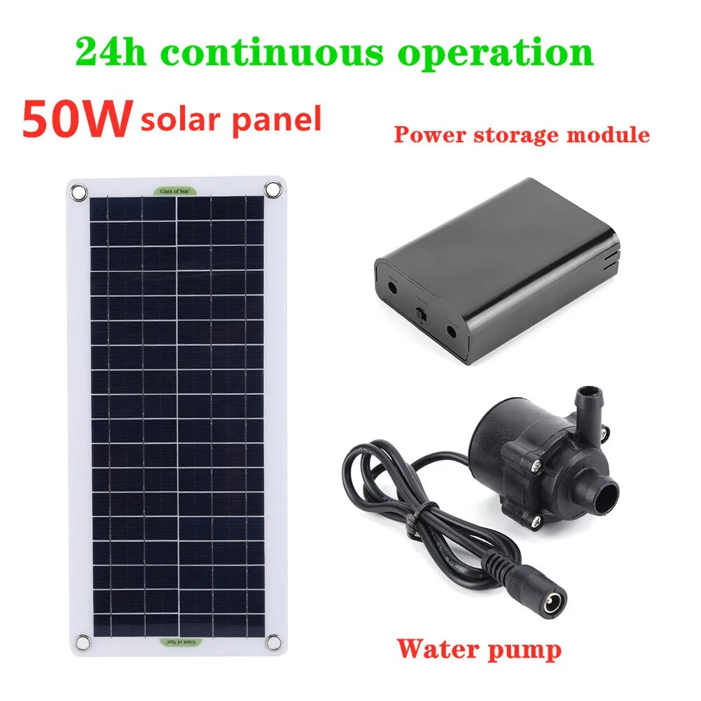 Solar Panel Powered Water Feature Garden Pool Pond Aquarium Fountain