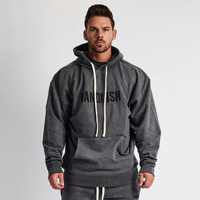 Men's Sports And Leisure Running Long-Sleeved Loose Hooded Sweater Jacket