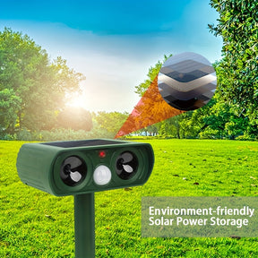 Animal Repellent, Solar Motion Sensor, Outdoor Farm, Garden, Courtyard Solar Power Ultrasonic Animal Repeller Pest Repellent Dog Cat Deer Raccoon