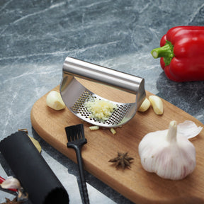 Upgraded Stainless Steel Garlic Press Squeezer Manual Garlic Ginger Rocker Crusher Garlic Cutting Mince Tools Kitchen Gadgets