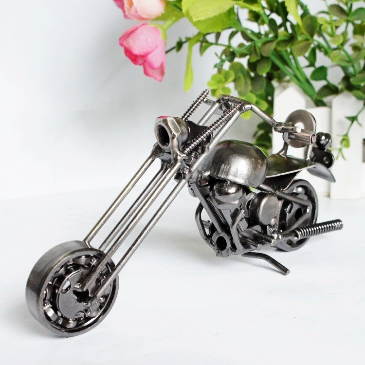 Metal Iron Art Motorcycle Model Ornaments Handmade Crafts