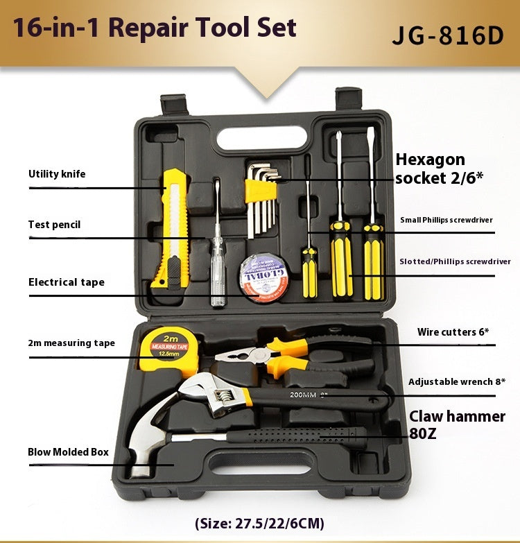 Household Hardware Tools Repair Kit Suit