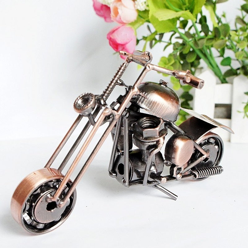 Metal Iron Art Motorcycle Model Ornaments Handmade Crafts