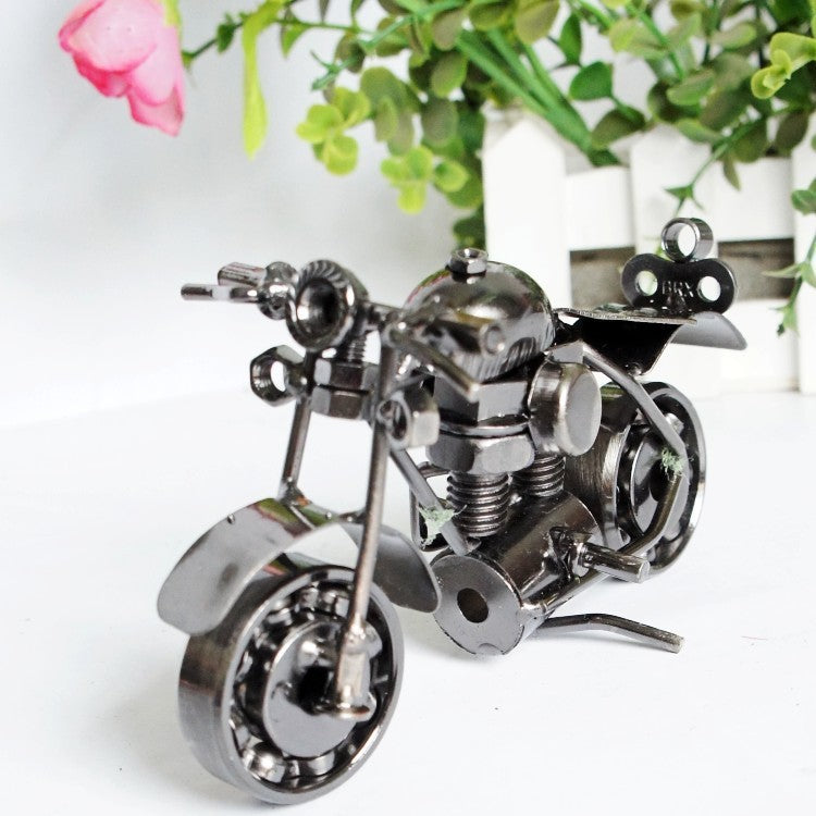 Metal Iron Art Motorcycle Model Ornaments Handmade Crafts