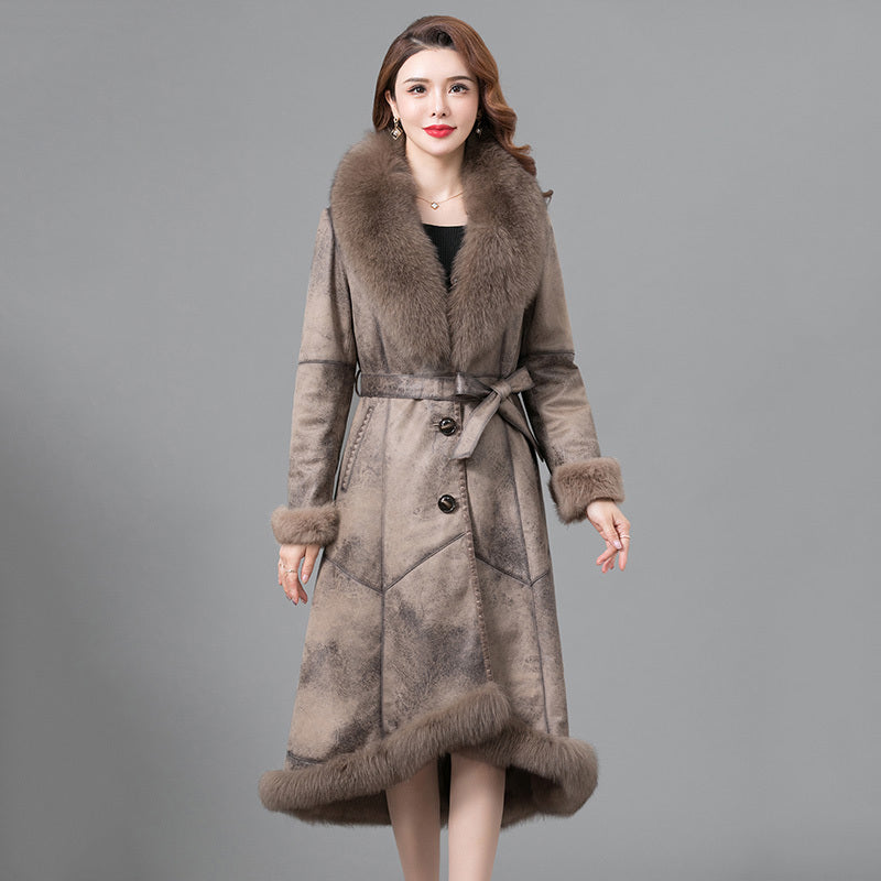 Real Fur One Woman Coat Thickened