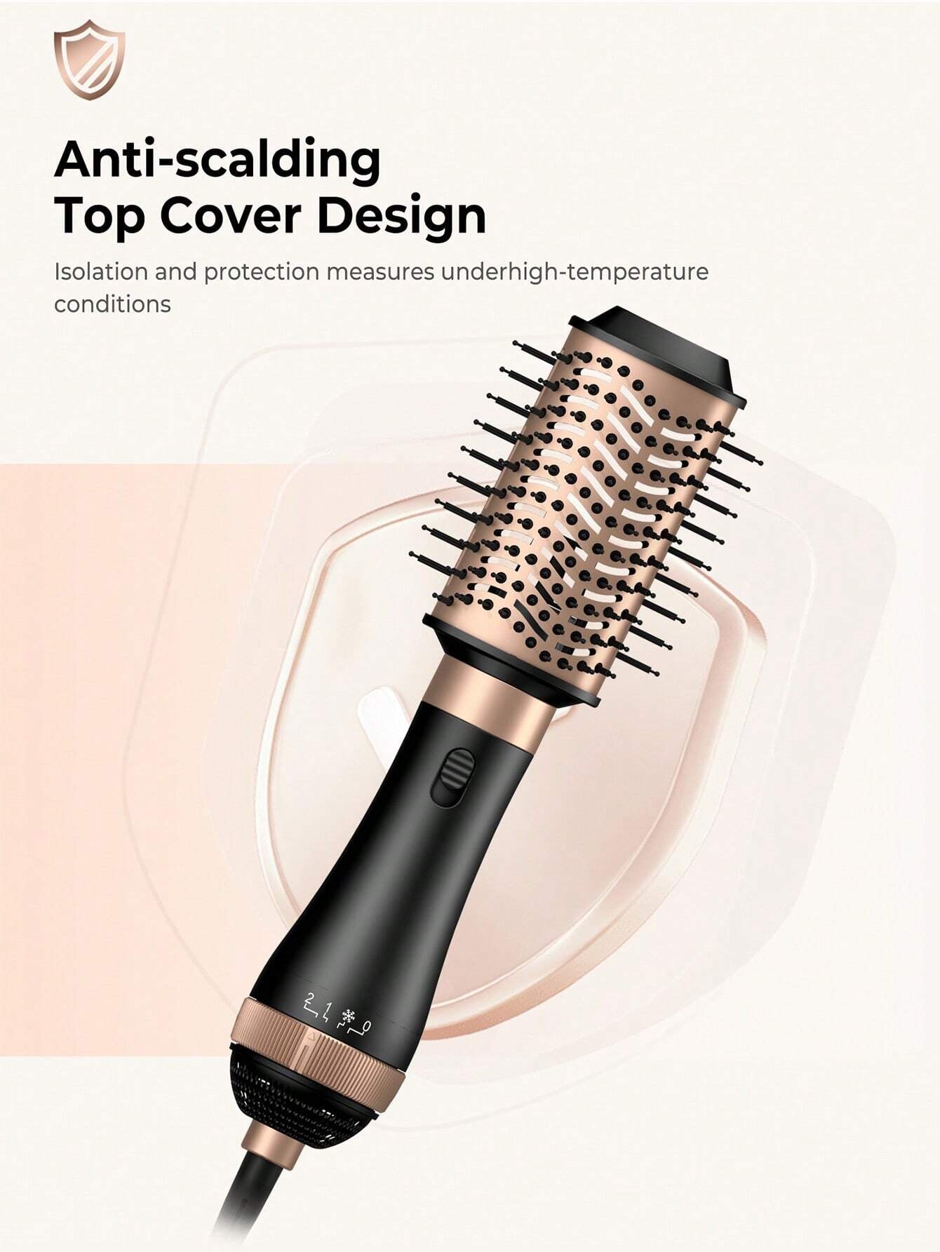 Multifunctional 4-In-1 Hair Styler, Straightening & Curling & Volumizing & Blow Drying Hot Air Comb