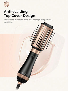 Multifunctional 4-In-1 Hair Styler, Straightening & Curling & Volumizing & Blow Drying Hot Air Comb