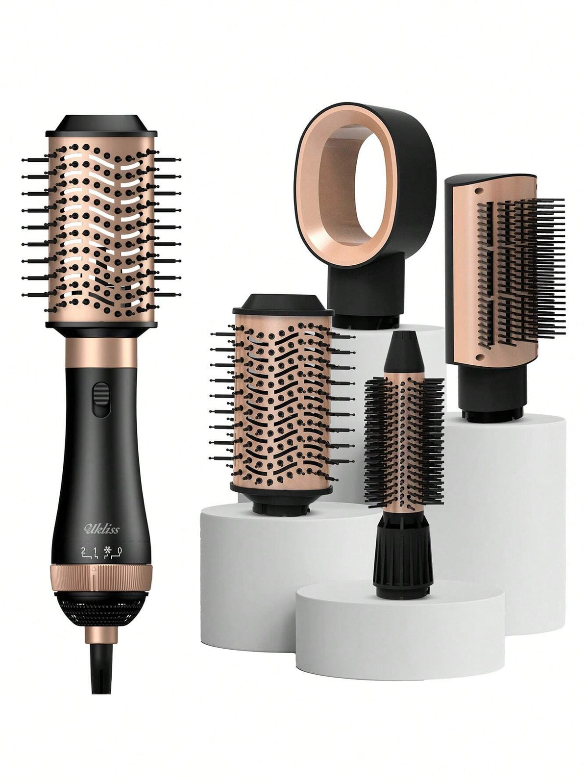 Multifunctional 4-In-1 Hair Styler, Straightening & Curling & Volumizing & Blow Drying Hot Air Comb