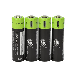 No.5 USB Rechargeable Lithium Battery 1.5V Four Sections  One Drag Four Charging Cable Set