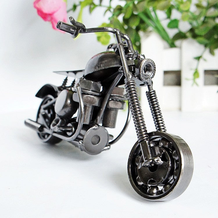 Metal Iron Art Motorcycle Model Ornaments Handmade Crafts