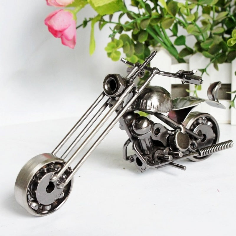 Metal Iron Art Motorcycle Model Ornaments Handmade Crafts