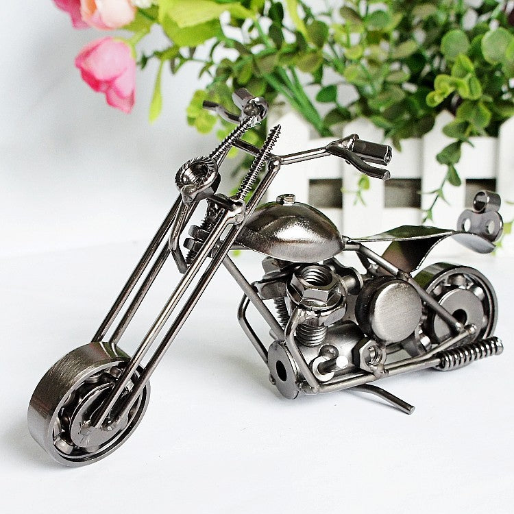 Metal Iron Art Motorcycle Model Ornaments Handmade Crafts