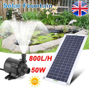 Solar Panel Powered Water Feature Garden Pool Pond Aquarium Fountain