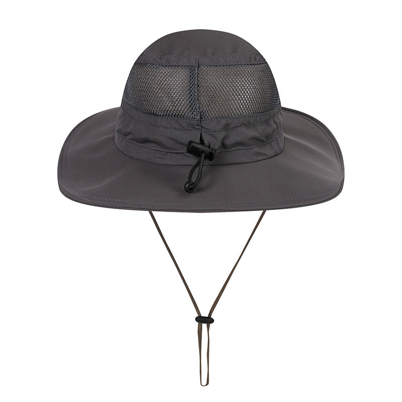 Outdoor Fishing Hiking Men's Panama Hats Summer Sun-proof Anti-UV Breathable Fisherman Sun Hat Adjustable Male Bucket Hat Bob