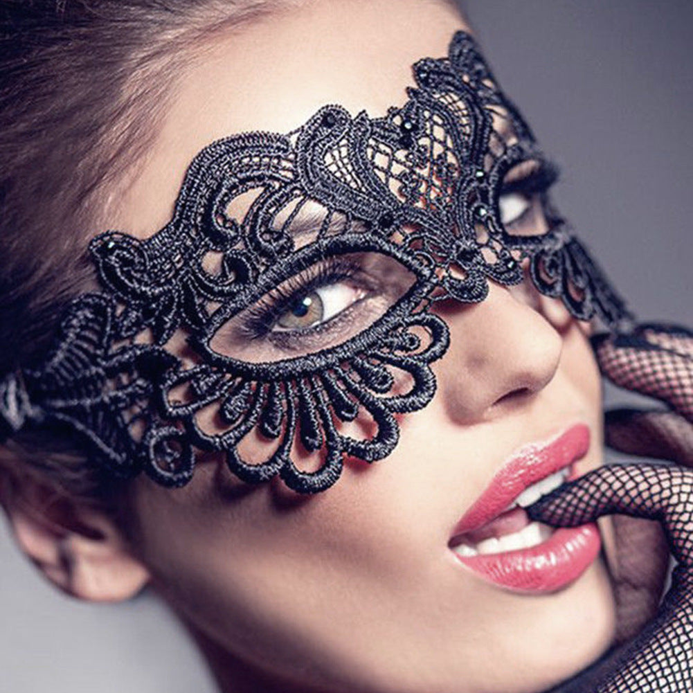 Lace Mask Female Half Face Prom Sexy Black Blindfold Halloween