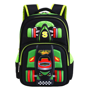 Three Dimensional Car Boys Primary School Trolley School Bag