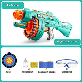 Children's Electric Continuous Hair Toy Gun Soft Bullet Gun Toy