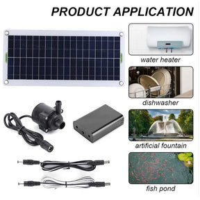 Solar Panel Powered Water Feature Garden Pool Pond Aquarium Fountain