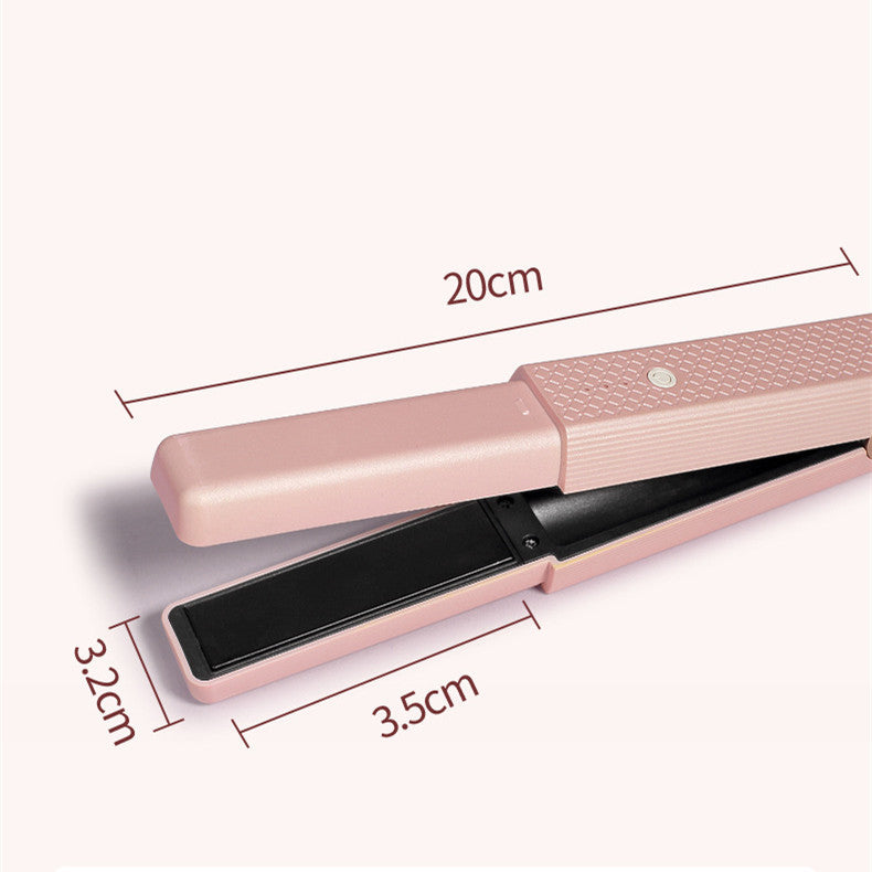 Hair Straightener Cordless Usb Hair Straightener Mini Ceramics Hair Curler 3 Constant Temperature Portable Flat Iron For Travel