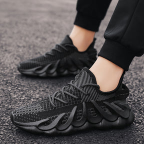 Fashion Sneakers With Wave Sole Cool Sports Shoes Men