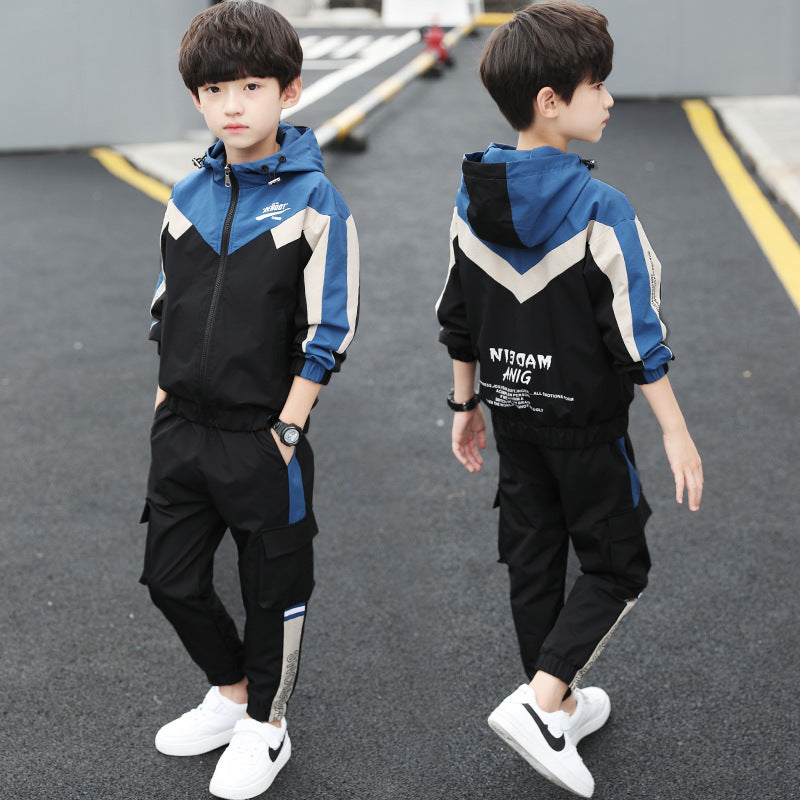 Handsome Suit Spring And Autumn Two-piece Suit For Elementary School Students