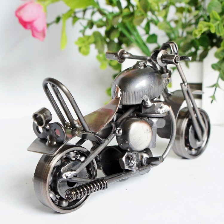 Metal Iron Art Motorcycle Model Ornaments Handmade Crafts