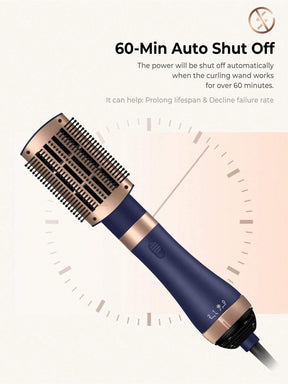 Multifunctional 4-In-1 Hair Styler, Straightening & Curling & Volumizing & Blow Drying Hot Air Comb