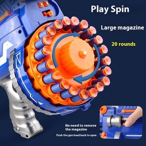 Children's Electric Continuous Hair Toy Gun Soft Bullet Gun Toy